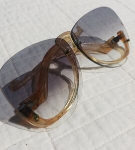 Vintage 60's Soft Plastic Oversized Sunglasses with Tinted Lenses marked ITALY